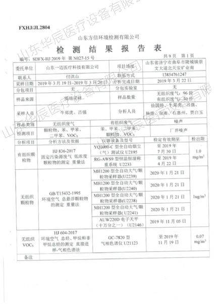 检测报告表