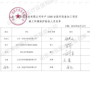 验收人员名单